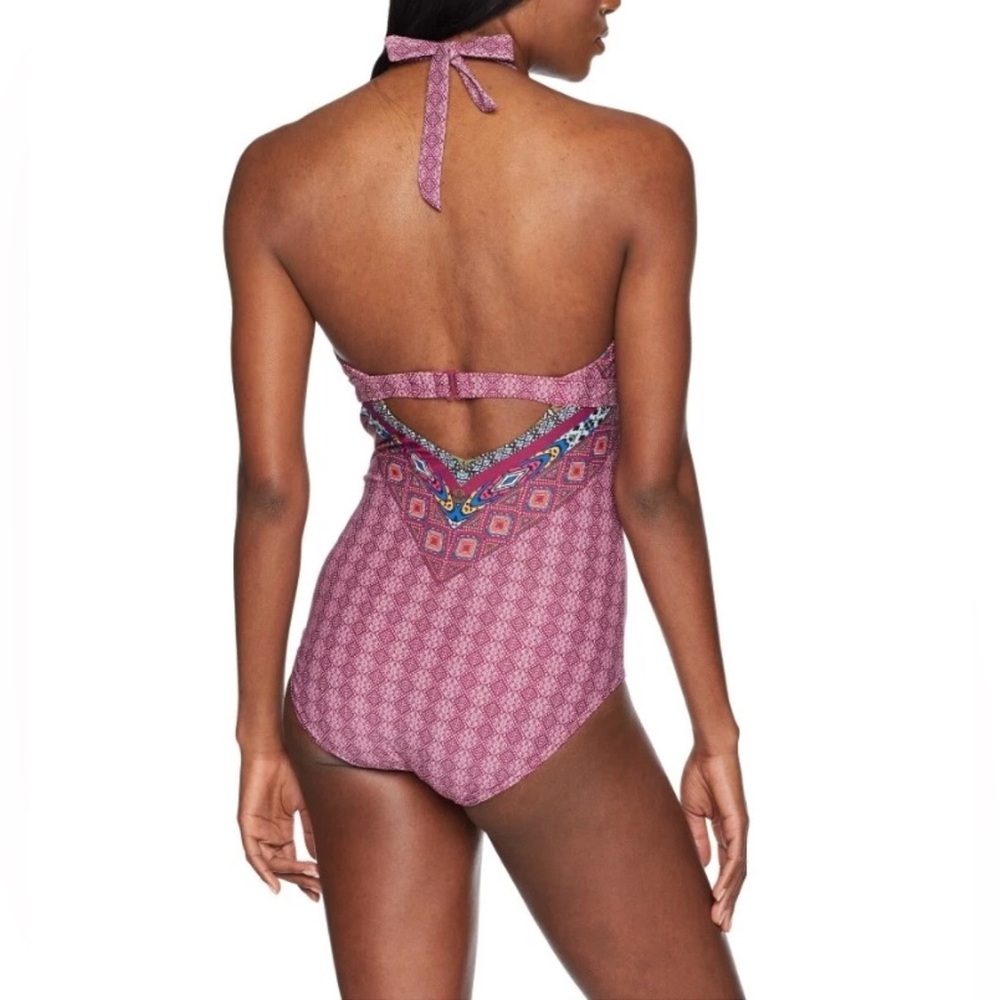 NWT PrAna Size Small Lahari One Piece Swimsuit Pomegranate Marrakesh E34 - Picture 2 of 9